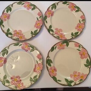 Vintage Franciscan Desert Rose 10-1/2-
Inch Dinner Plates - 4 Plates Included